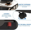 Folding Dining Table w/ Drop Leaf, Space Saving Kitchen Table w/ Storage Shelves