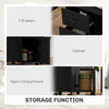 Dining Table Set Folding Drop Leaf Table with Storage 4 Chairs