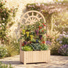 121 cm Outdoor Planter Box w/Privacy Screen & Drainage Holes