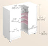 Under Sink Cabinet Bathroom Basin Unit Cupboard Storage Furniture & Shelf White