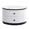 Nesting Coffee Tables Set of 2 Round Sofa Side Tables with Storage Living Room