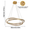 Crystal Chandelier LED Ceiling Light Pendant Light Height Adjustable Living Room