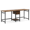 Tribesigns Double Desk, 200 cm Office Extra Long Computer Desk with Drawers