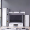 Stylish BENTLEY TV Entertainment Unit Glass White Oak Living Room Furniture