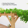3 x 3 m Wooden Pergola Kit, Garden Gazebo Shelter for Climbing Vines, Dark Brown