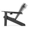 Black Adirondack Garden Chair, HDPE Reclining Outdoor Armchair, Vonhaus