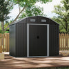Outdoor GalvanisedSteel Garden Storage Shed for Bike Tool, Sliding Door,FreeBase