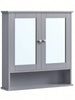 Bathroom Wall Cabinet Storage Cupboard with Mirror Wooden Shelves