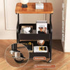 3 Tier Storage Trolley on Wheels Rolling Kitchen Trolleys Metal Utility Cart