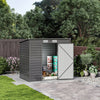 6x4ft Outdoor Storage Garden Sheds Sloped Roof Tool Utility House W/ Door & Vent