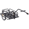Folding Bicycle Cargo Storage Cart and Luggage Trailer with Hitch Black
