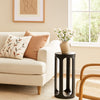 Wooden Round 23" Sofa Side End Table 2 Shelf Bedroom Night Stand Space Saving