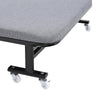 3FT Folding Single Padded Bed Frame Sleep Lounge Sleeper Leisure Guest w/ Wheels