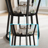 Round Dining Kitchen Table for 4-6 with Storage Dinner Table Dining Room Living