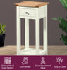 Small Console Table, Off White Painted Telephone Table with Drawer, Plant Stand