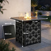 Square Propane Gas Fire Pit Table,12 KW Firepit Outdoor Patio Heater