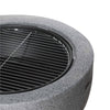 MgO Fire Pit, Round with BBQ Grill, Ø60cm - Dark Grey