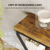 3-Tier Console Table with X-Shaped Metal Frame,Narrow Sofa Table with Shelves