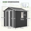 Garden Shed With Window Doors Outdoor Steel Apex Roof Tool Foundation