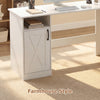 Farmhouse Computer Corner Desk with Storage Cabinets