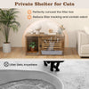 Cat Litter Box Enclosure Hidden Cat Washroom with Winding Entry