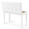 ♬Mustar Piano Stool Wooden Piano Bench With Storage Padded Keyboard Seat White
