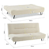 Fluffy Cream Boucle 2 Seater Sofa Bed - Cirrus