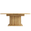 EXTENDABLE DINING TABLE RECTANGULAR KITCHEN DINING ROOM TABLE WITH STORAGE, OAK