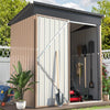Metal Garden Shed with Lockable Door,Waterproof Outdoor Storage Box for Backyard