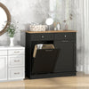 70L Kitchen Tilt Out Trash Cabinet Trash Can Cabinet-Black