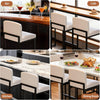 Modern Bar Stools Set of 2, Upholstered Counter Height 24.8" Bar Stools