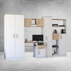 Macius Kids Bedroom Set – Wardrobe, Desk, Bookcase & Storage Shelf White