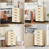 5-Tier Rolling Storage Cart with Drawers,Multi-Purpose Storage Cabinet for Toys