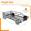 Double Size Heavy-Duty Metal Frame Modern Bed Frame w/Under-bed Storage