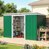 9 x 4FT Metal Garden Storage Shed w/ 2 Door, Dark Green