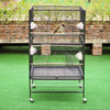 Large Parrot Cage Rolling Metal Bird Cage Pet Lovebird Cockatiel Conure Budgie
