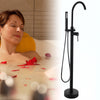 Bathroom Tap Bath Shower Mixer Black Floor Mounted Free Standing