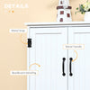Accent Floor Storage Cabinet Kitchen Cupboard with 2 Large Doors