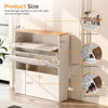 Slim Shoe Cabinet 3 Tier Drop Down Hallway Storage Unit