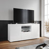 High Gloss White TV Stand Unit Sideboard Storage Cabinet Cupboard with LED Light