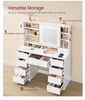 VASAGLE KAILYN Collection - Dressing Table with LED Mirror, Vanity Desk Ama
