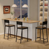 Counter Height Bar Stools Set of 2/4, Modern Faux Leather Bar Chairs with Back
