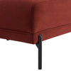 Dusk Madison Rust Matt Velvet & Black Metal Pouffe RRP £399