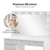 White Dressing Table with LED Lights Mirror Stool Drawers Vanity Makeup Desk Set
