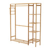 Strong Wooden Clothes Rail Garment Rack Hanging Stand Storage Shelf Tidy Closet