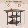 120 CM Round Dining Table Mid-Century Modern Kitchen Table for 4-6