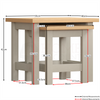Nest of 2 Tables Side End Square Modern Table Set Living Room Display