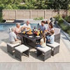 8 SEATER CUBE RATTAN GARDEN FURNITURE SET CHAIRS SOFA TABLE OUTDOOR PATIO WICKER