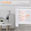 Extendable Radiator Cover Cabinet Shelving Slatted Design MDF White Home Office