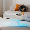 High Gloss Led Coffee Table with Storage Drawers for Living Room Space-Saving